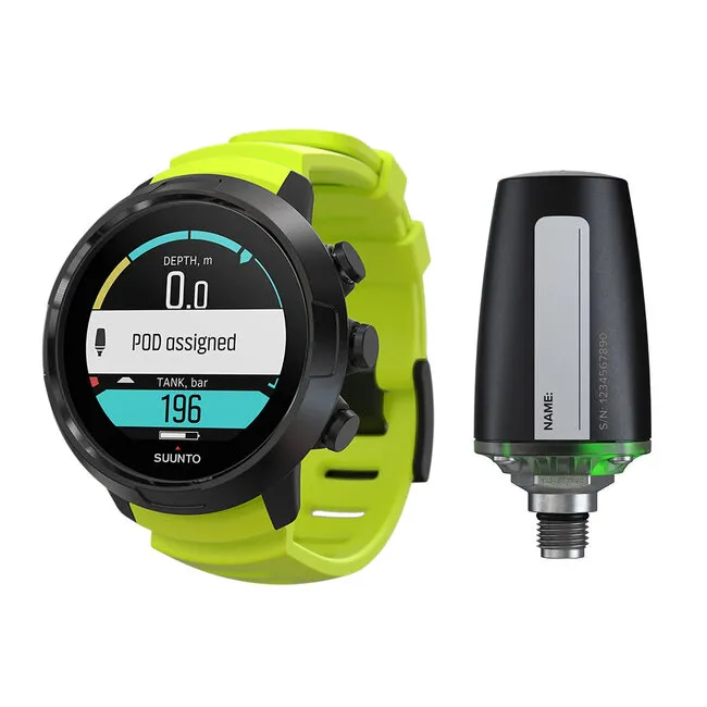 Suunto D5 dive computer including tank pod