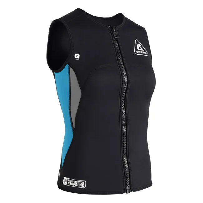 Cressi Guardian Damen Neopren-Weste mit Reißverschluss 2 mm