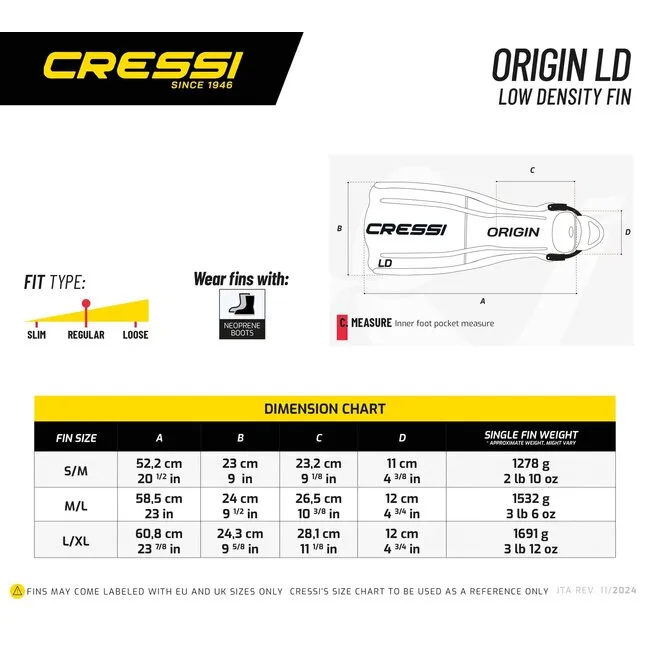 Cressi Palmes Origin LD