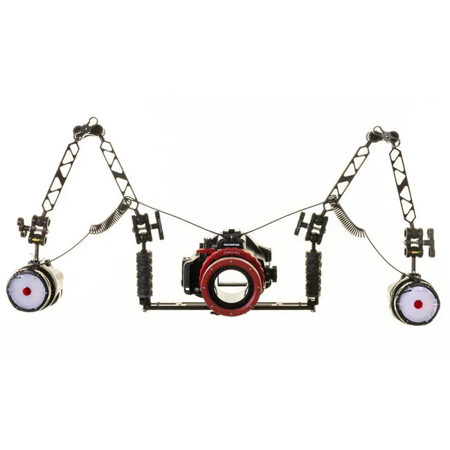Sea and Sea DUAL Large Arm und Tray set mit YS-D130R PRO Set mit Blitz