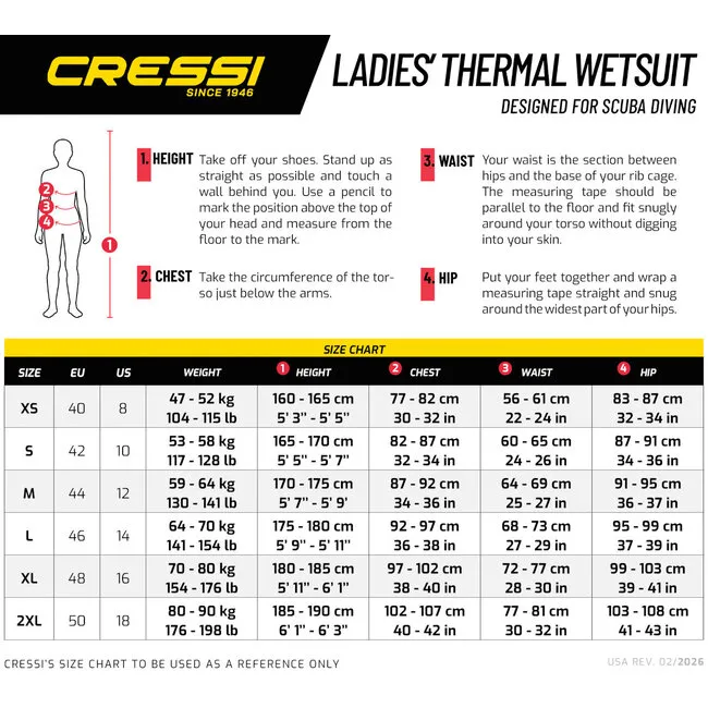 Cressi Velvet Wetsuit 3MM Lady