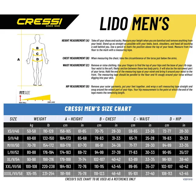 Cressi Lido Shorty Homme 2mm Rouge