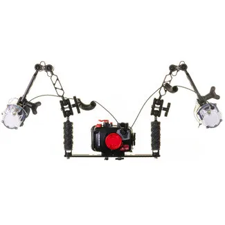 Sea and Sea DUAL Medium Arm and Tray set with OM SYSTEMS TG-7 and YS-01 Solis STROBES