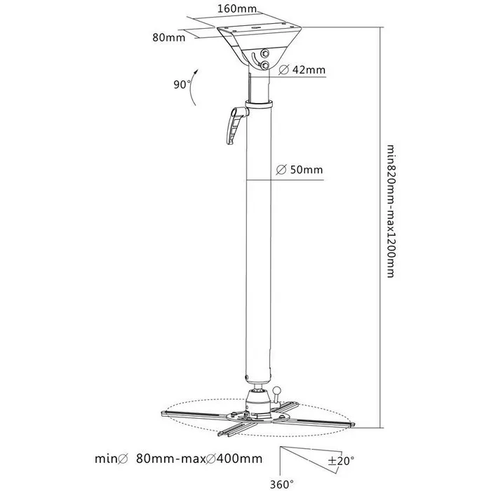 iVisions iVisions Beamerbeugel IVB16L Zwart