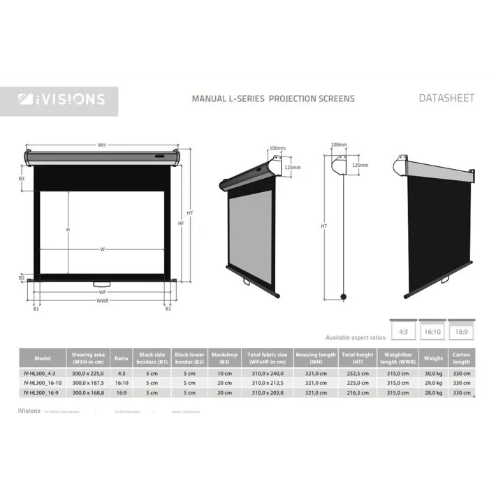 iVisions iVisions Manual L-Series (meerdere maten)