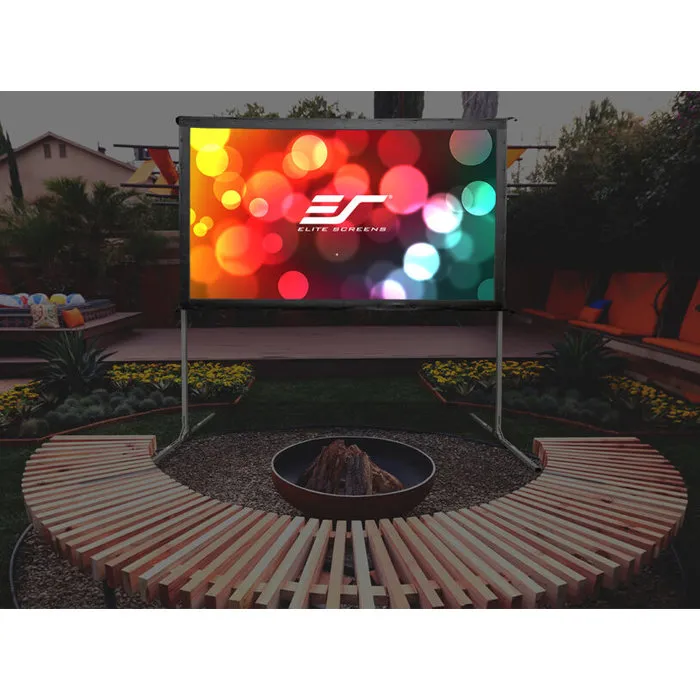 Elite Screens Elite Screens Yard Master2 100 inch Outdoor Projectiescherm 16:9 (222 x 125 cm) – CineWhite® Doek, Opvouwbaar Frame Scherm voor Indoor & Outdoor Gebruik (Model OMS100H2)