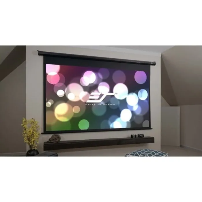 Elite Screens Elite Screens Manual 92 inch Handmatig Projectiescherm 16:9 (203 x 115 cm) – MaxWhite® Doek, Pull-Down Beamerscherm met Zwarte Behuizing voor Wand- en Plafondmontage (Model M92UWH)
