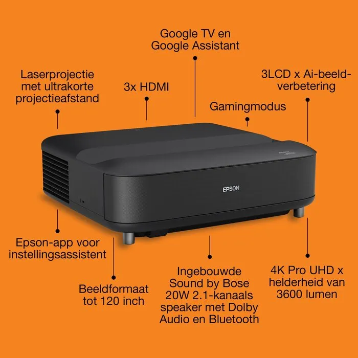 Epson Epson EH-LS670B Beamer - 4K - 3600 Lumen - Laser