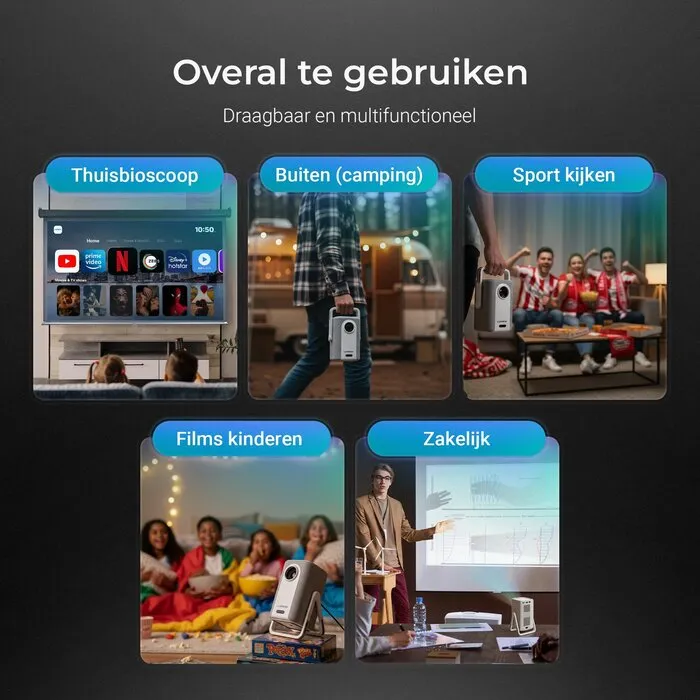 Lumenix Lumenix AIR – Full HD 1080p Draagbare Smart Beamer