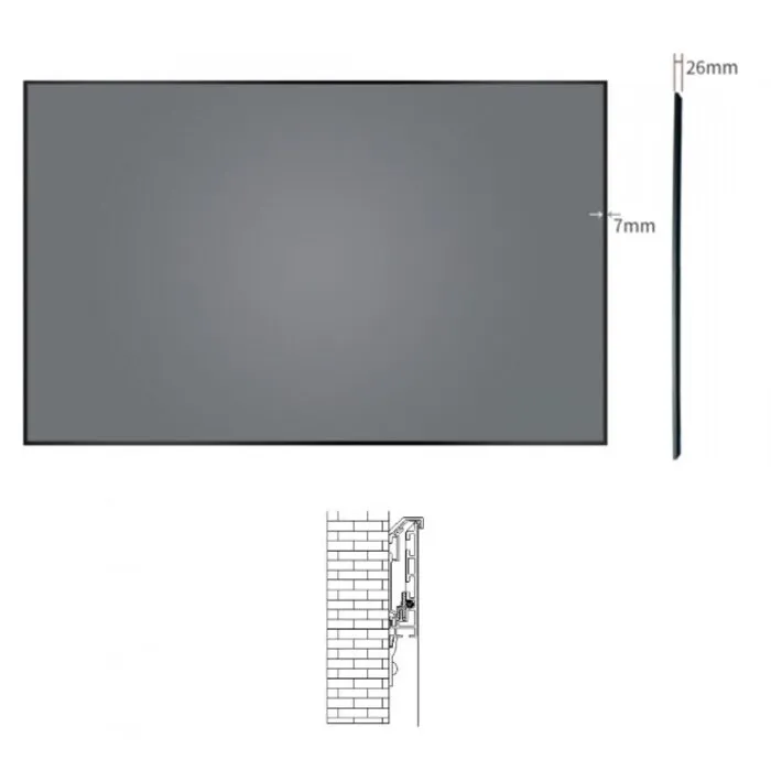HiViLux HiViLux 4K ALR UST Fixed Frame 110 inch 244cm x 137cm (16:9) Ongeopend Retour model!
