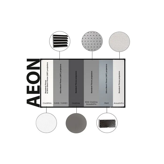 Elite Screens Elite Screens AEON Edge Free 100 inch UST Projectiescherm 16:9 (222 x 125 cm) - Fixed Frame CLR® 3 Scherm voor Ultra Short Throw Beamers (Model AR100H-CLR3)