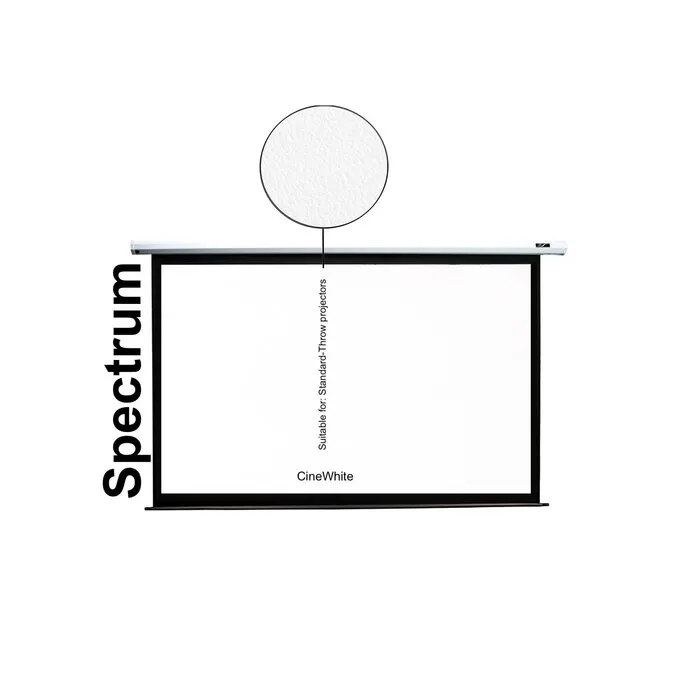 Elite Screens Elite Screens Spectrum 84 inch Elektrisch Projectiescherm 16:9 (186 x 105 cm) – MaxWhite Doek met Witte Behuizing, Wand/Plafond Montage voor Beamers (Model Electric84XH) - RETOURMODEL