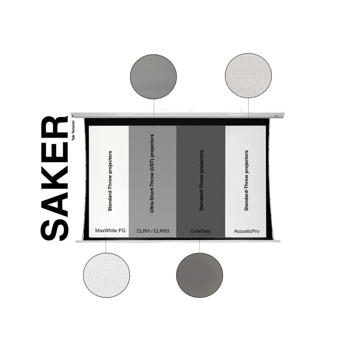 Elite Screens Elite Screens Saker Tab-Tension 120 inch Elektrisch Projectiescherm 16:9 (266 x 149 cm) – SKT120UHW-E10