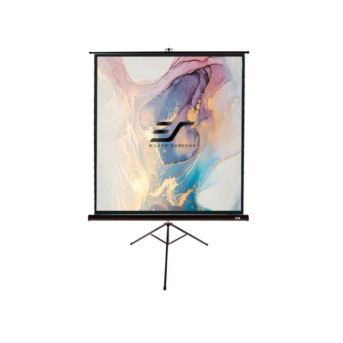 Elite Screens Elite Screens Tripod 72 inch Statief Projectiescherm 16:9 (160 x 89 cm) – MaxWhite® Doek, Draagbaar Beamerscherm met Zwart Statief voor Indoor & Outdoor Gebruik (Model T72UWH)