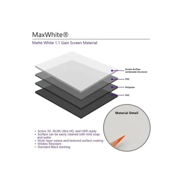 Elite Screens Elite Screens Manual 100 inch Handmatig Projectiescherm 16:9 (222 x 125 cm) – MaxWhite® Doek, Pull-Down Beamerscherm met Zwarte Behuizing voor Wand- en Plafondmontage (Model M100UWH)