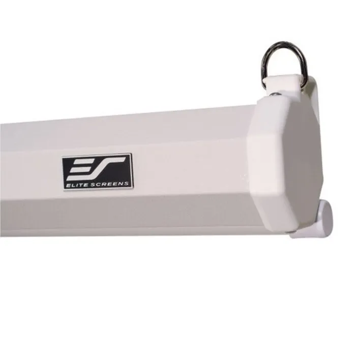 Elite Screens Elite Screens Manual 150 inch Handmatig Projectiescherm 16:9 (332 x 187 cm) – MaxWhite® Doek, Pull-Down Beamerscherm met Witte Behuizing voor Wand- en Plafondmontage (Model M150XWH2)