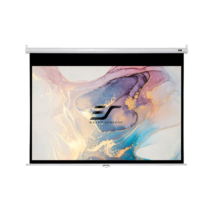 Elite Screens Elite Screens Manual 84 inch Handmatig Projectiescherm 16:9 (186 x 105 cm) – MaxWhite® Doek, Pull-Down Beamerscherm met Witte Behuizing voor Wand- en Plafondmontage (Model M84NWH)
