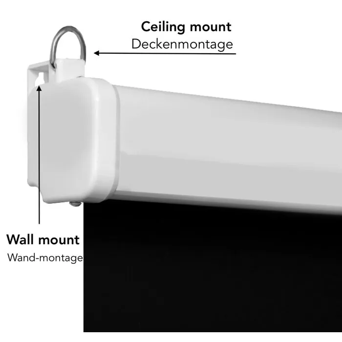 Elite Screens Elite Screens Manual 84 inch Handmatig Projectiescherm 16:9 (186 x 105 cm) – MaxWhite® Doek, Pull-Down Beamerscherm met Witte Behuizing voor Wand- en Plafondmontage (Model M84NWH)