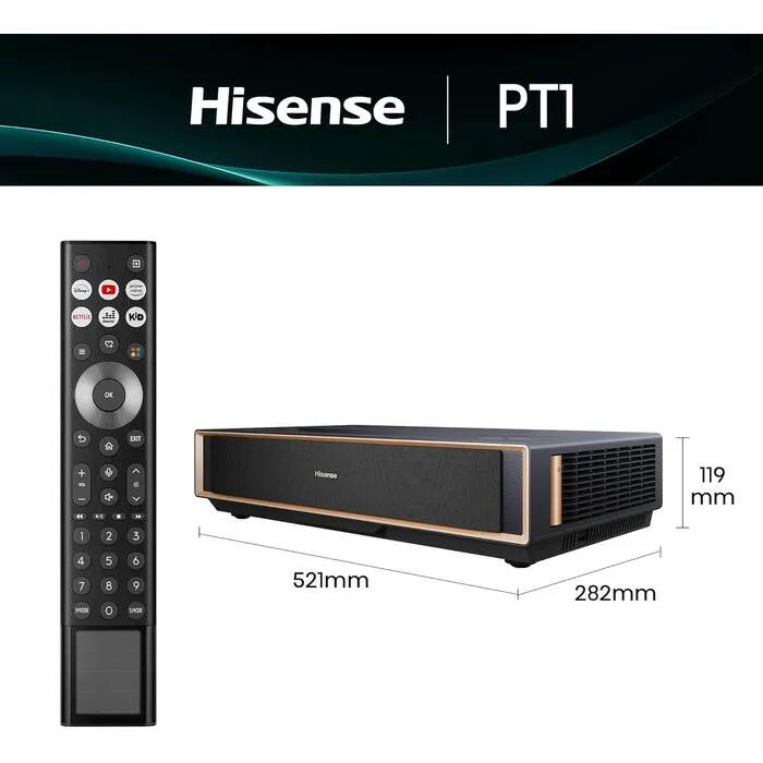 Hisense Hisense PT1 - 4K UHD - 2500 lumen - UST Beamer
