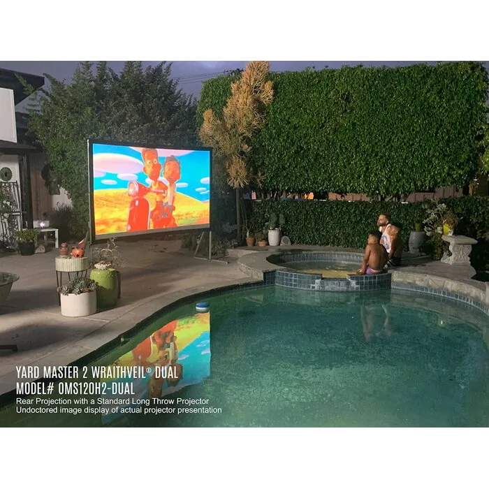Elite Screens Elite Screens Yard Master2 150 inch Outdoor Projectiescherm 16:9 (332 x 187 cm) – WraithVeil Dual Doek (Front & Rear Projection), Opvouwbaar Frame (Model OMS150H2-DUAL)