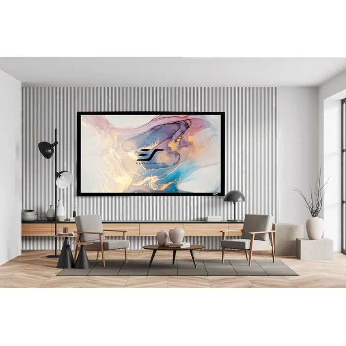 Elite Screens Elite Screens EZ Frame 100 inch Fixed Frame Projectiescherm 16:9 (222 x 125 cm) – CineWhite Doek, Zwart Fluwelen Frame – R100WH1