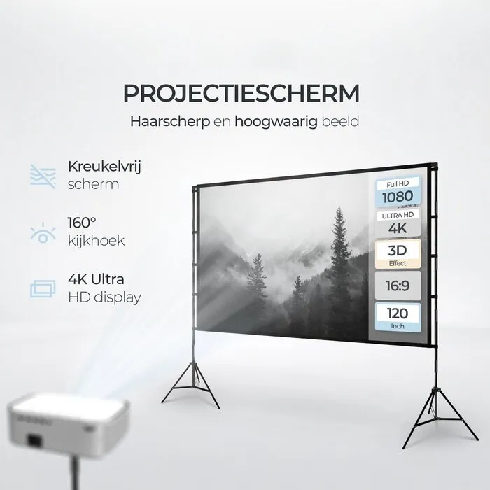 Lunaro Lunaro Projectiescherm - 120 inch - 266x149cm - Statief