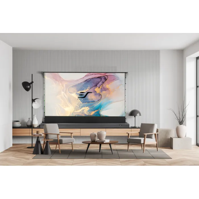 Elite Screens Elite Screens Kestrel Tab-Tension 3 135 inch Elektrisch Projectiescherm 16:9 (299 x 168 cm) – CineGrey 4D ALR Doek, Floor-Up Motorisch met Tab-Tension (Model FTE135UH2-C4D)