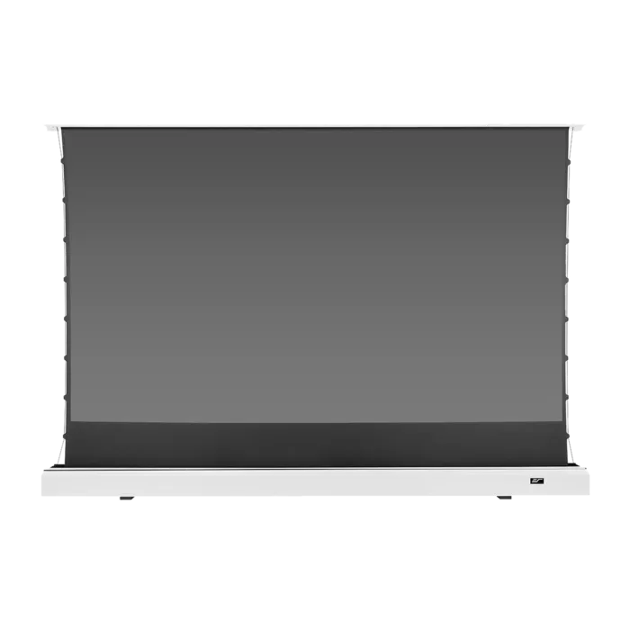 Elite Screens Elite Screens Kestrel Tab-Tension 2 CLR 121 inch Elektrisch Projectiescherm 16:9 (268 x 155 cm) – StarBright CLR UST Doek, Floor-Up Motorisch met Tab-Tension, Witte Behuizing (Model FTE121XH2-CLR)