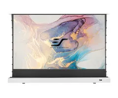 Elite Screens Elite Screens Kestrel Tab-Tension 102 inch Elektrisch Floor-Up Projectiescherm (226 x 127 cm) – Witte behuizing - CineGrey 4D (ALR)