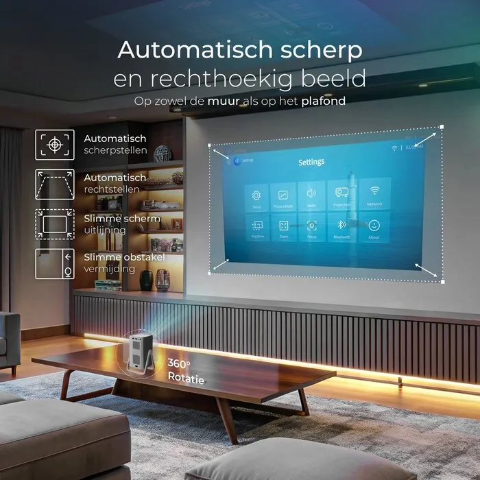 Lumenix Lumenix AIR – Full HD 1080p Draagbare Smart Beamer