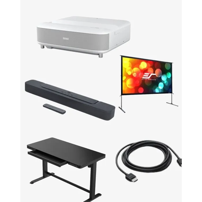 Epson Beamer Verhuur Pakket – Epson LS650W + 100 inch Scherm + JBL Soundbar