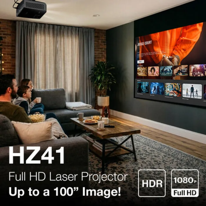 Optoma  Optoma HZ41HDR - Full HD - 4400 ANSI - Laser Projector - Zwart