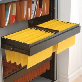 Uittrekbaar hangmappenframe t.b.v. 120cm brede roldeurkast