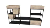 Vakkenkast Modu 3 vaks - 124x80cm Vakkenkast Modu 3 vaks - 124x80cm
