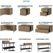 Vakkenkast Modu 2 vaks - 85x119cm