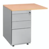 Ladeblok met 4 laden + aanbouwblad