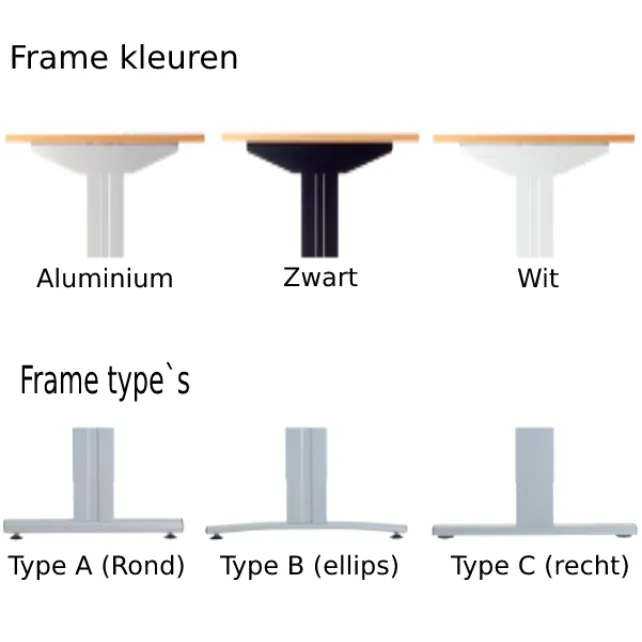 Basic bureau recht met zijwangen Basic bureau recht met zijwangen