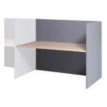 Akoestische werkplek  U-opstelling hoog koppelpaneel