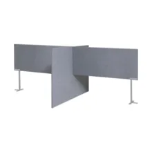 Akoestische scheidingswand X-opstelling laag