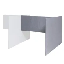 Akoestische scheidingswand  H-opstelling laag koppelpaneel