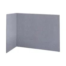 Akoestische scheidingswand L-opstelling