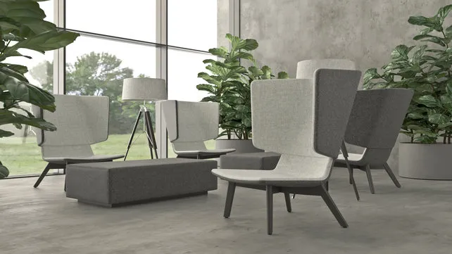 Twist&Sit lounge stoel hoge rug open wood