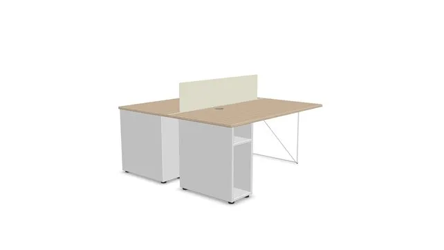 Duo bureautafel AIR met open kast Duo bureautafel AIR met open kast