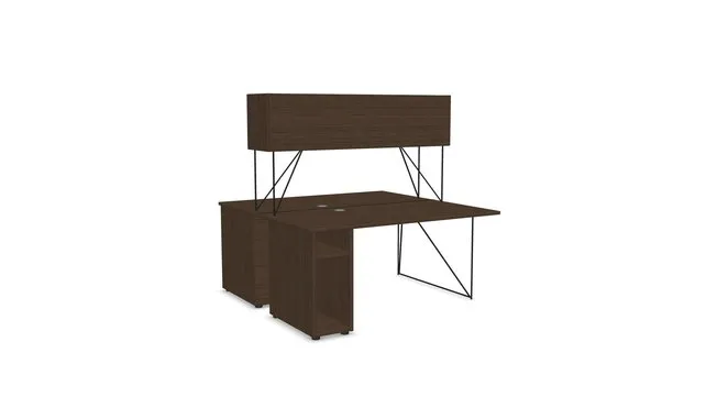 Duo bureautafel AIR met open kast Duo bureautafel AIR met open kast