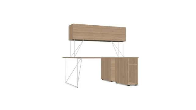 Duo bureautafel AIR met open kast Duo bureautafel AIR met open kast