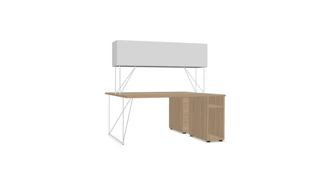Duo bureautafel AIR met open kast Duo bureautafel AIR met open kast