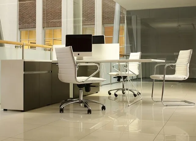 Duo bureautafel AIR met draaideur kast