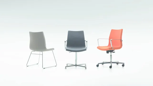 Vergaderstoel sumo met wielen zonder armleuning