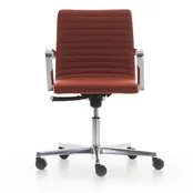 Vergaderstoel info met armleuning en wieltjes