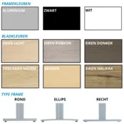 Vergadertafel Basic Ellipsvorm